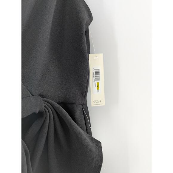 Eliza J Black Sleeveless Faux Wrap Dress - Picture 6 of 12